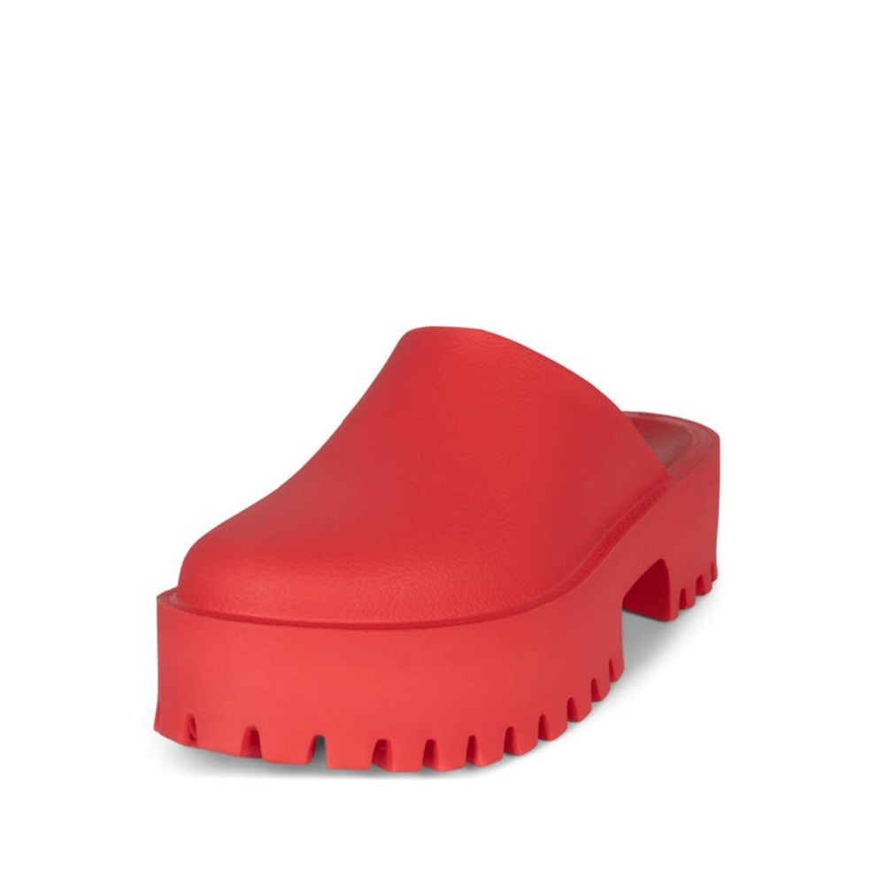 Jeffrey Campbell Red Clogge Bae Mules Size 6 EU 37